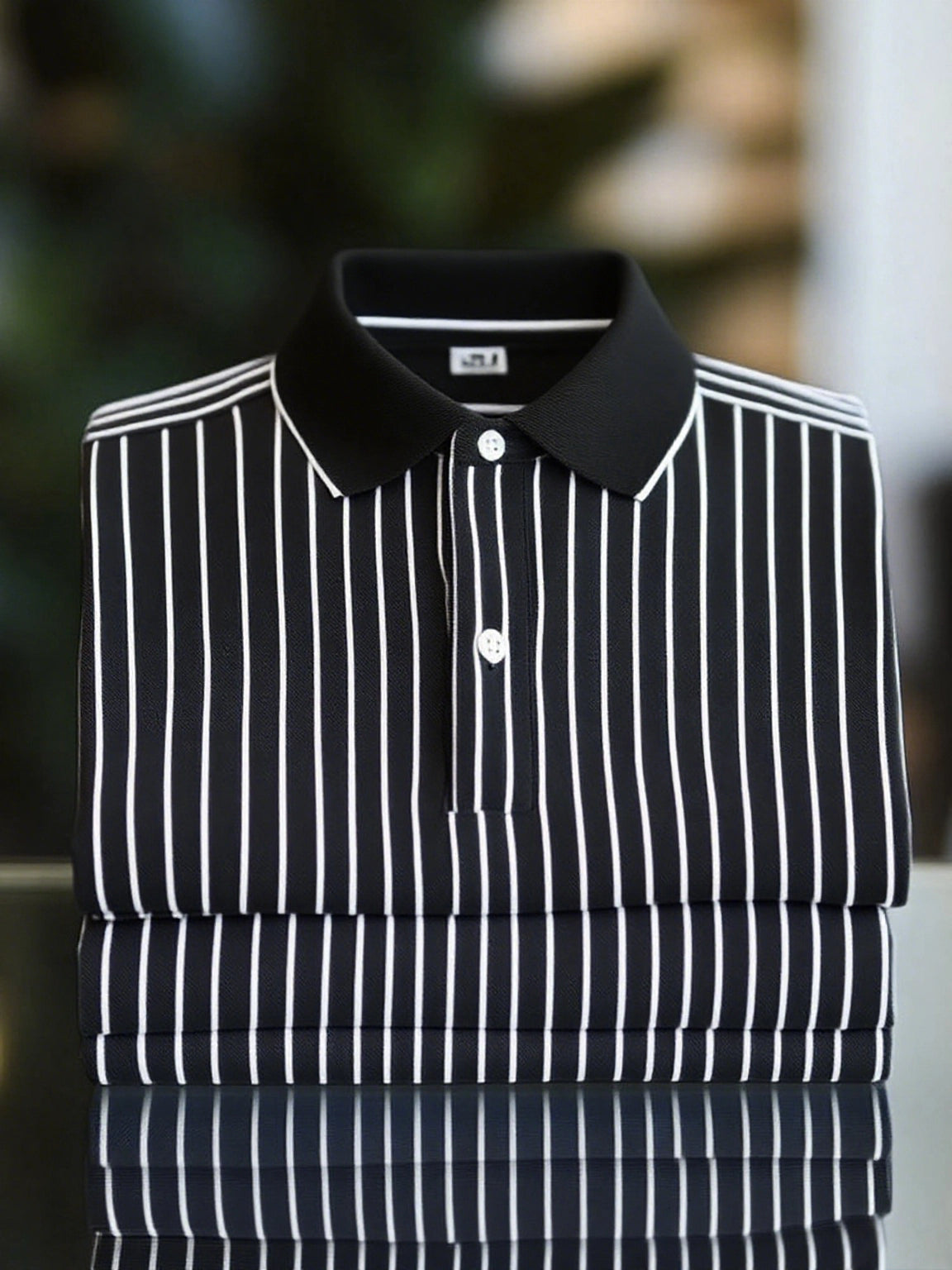 Men's Classic Business Button Short Sleeve Polo Shirt